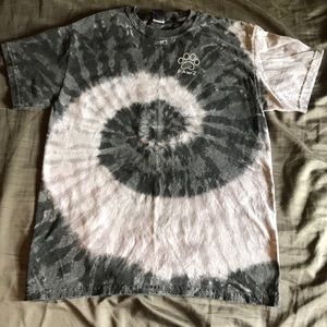 Pawz medium black tie dye short sleeve shirt